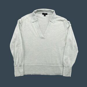 J.Crew Sweater Womens Small Light Green Deep VNeck 100% Merino Wool Pullover